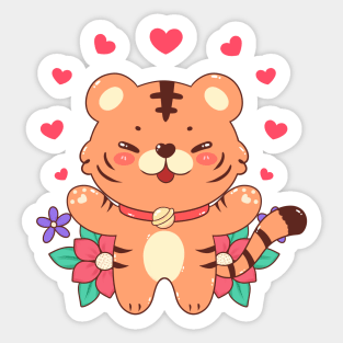 Happy Tiger Sticker